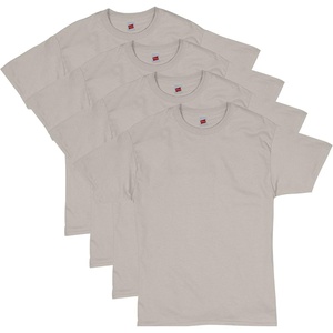 image:imageHanes Mens TShirt Pack  4 or 6 Pack  EssentialT Crewneck Cotton TShirts  Everyday Mens Clothing  Big amp TallSand  4 Pack