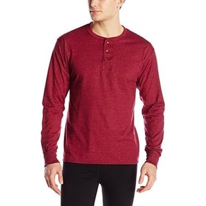 image:imageHanes Mens TShirts Mens Beefyt Henley Shirts Mens Cotton Long Sleeve ShirtsBrandywine Heather