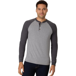 image:imageHanes Mens TShirts Mens Beefyt Henley Shirts Mens Cotton Long Sleeve ShirtsOxford GraySlate Heather