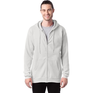 image:imageHanes Mens Ultimate FullZip Hoodie Mens Hooded Fleece Sweatshirt with ZipperWhite