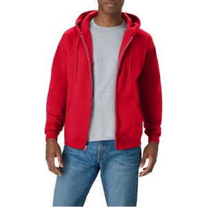 image:imageHanes Mens Zipup Hoodie Ecosmart Fleece Fullzip Hoodie for Men Hooded SweatshirtDeep Red