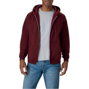 image:imageHanes Mens Zipup Hoodie Ecosmart Fleece Fullzip Hoodie for Men Hooded SweatshirtMaroon