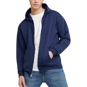 image:imageHanes Mens Zipup Hoodie Ecosmart Fleece Fullzip Hoodie for Men Hooded SweatshirtNavy