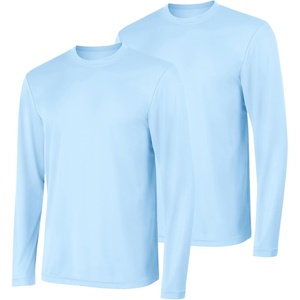 image:imageHanes Sport Mens LongSleeve TShirt Pack Cool DRI MoistureWicking Performance TShirts Performance Tee 2PackLight Blue
