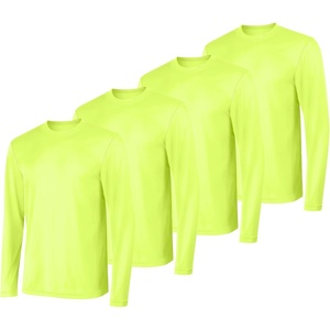 image:imageHanes Sport Mens LongSleeve TShirt Pack Cool DRI MoistureWicking Performance TShirts Performance Tee 2PackSafety Green  4 Pack