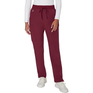 image:imageHanes Womens Comfort Fit Scrub Pants MoistureWicking Healthcare Scrubs for Women 3 PocketsAfternoon Burgundy