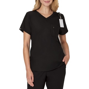 image:imageHanes Womens Premium Scrubs Top with Single Pocket Comfort Fit Scrubs for Women Nurse EssentialsNew Ebony