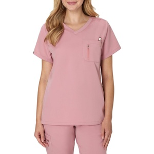 image:imageHanes Womens Premium Scrubs Top with Single Pocket Comfort Fit Scrubs for Women Nurse EssentialsPink Mauve