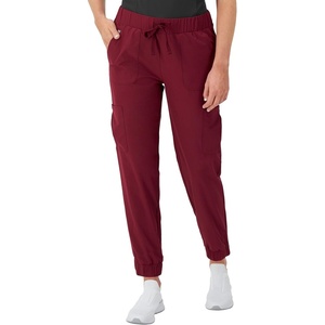 image:imageHanes Womens Scrubs Cargo Joggers Healthcare Scrub Joggers for Women Moisture WickingAfternoon Burgundy