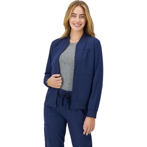 image:imageHanes Womens Scrubs ZipUp Bomber JacketAthletic Navy