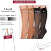 image:imageHanes Alive Womens Full Support Sheer Toe Knee High StockingsBarely There