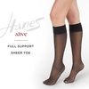 image:imageHanes Alive Womens Full Support Sheer Toe Knee High StockingsBarely There