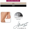 image:imageHanes Curves Womens Pantyhose with Run Resist and XTemp Technology Ultra Sheer Control Top Sheer Toe Plus SizeBlack