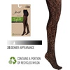 image:imageHanes EcoSmart Womens Leopard Animal Print Fashion No Dig Wide Waistband Sheer Toe TightsBlack