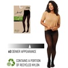 image:imageHanes EcoSmart Womens Opaque Tights Same to Waist Sheer Toe Black