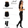 image:imageHanes EcoSmart Womens Same to Waist Sheer Toe Blackout Opaque TightsBlack