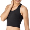 image:imageHanes Light Workout 3Pack StretchCotton Cropped Yoga Tank Tops for Women with Builtin BraBlackBlackBlack
