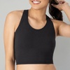 image:imageHanes Light Workout 3Pack StretchCotton Cropped Yoga Tank Tops for Women with Builtin BraBlackBlackBlack