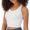 image:imageHanes Light Workout 3Pack StretchCotton Cropped Yoga Tank Tops for Women with Builtin BraWhiteWhiteWhite