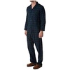 image:imageHanes Mens 100 Cotton Flannel Plaid Pajama Top and Pant Set Long Sleeve Button DownBlack Plaid