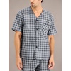 image:imageHanes Mens Hanes Short Sleeve Pj SetBlackGrey Plaid