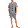 image:imageHanes Mens Hanes Short Sleeve Pj SetBlackGrey Plaid