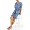 image:imageHanes Mens Hanes Short Sleeve Pj SetBlue Plaid