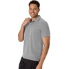 image:imageHanes Mens Moves Performance Polo Short Sleeve Polo Shirt for Men MoistureWickingDusk Shadow Grey Heather