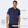 image:imageHanes Mens Moves Performance Polo Short Sleeve Polo Shirt for Men MoistureWickingImperial Indigo Heather