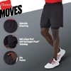 image:imageHanes Mens Moves Workout Shorts with Boxer Brief Liner amp Total Support Pouch MoistureWicking Shorts 5 InseamBlack