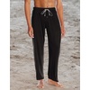 image:imageHanes Mens Solid Knit Sleep Pant With Pockets and DrawstringBlack