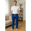 image:imageHanes Mens Solid Knit Sleep Pant With Pockets and DrawstringBlue