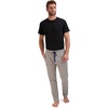 image:imageHanes Mens Solid Knit Sleep Pant With Pockets and DrawstringBlueActive Grey