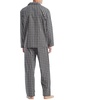 image:imageHanes Mens Woven PlainWeave Pajama SetBlack Plaid