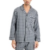 image:imageHanes Mens Woven PlainWeave Pajama SetBlackGrey Plaid