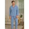 image:imageHanes Mens Woven PlainWeave Pajama SetBlue