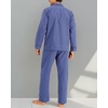 image:imageHanes Mens Woven PlainWeave Pajama SetBlue Checkered