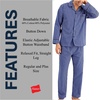 image:imageHanes Mens Woven PlainWeave Pajama SetBlue Checkered