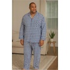 image:imageHanes Mens Woven PlainWeave Pajama SetBlue Plaid