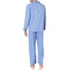 image:imageHanes Mens Woven PlainWeave Pajama SetBlue Solid
