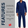 image:imageHanes Mens Woven PlainWeave Pajama SetNavy Heather