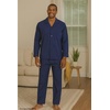 image:imageHanes Mens Woven PlainWeave Pajama SetNavy Heather