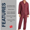 image:imageHanes Mens Woven PlainWeave Pajama SetRed