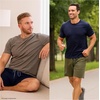 image:imageHanes Mens Woven ShortDark GreenDark Blue