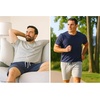 image:imageHanes Mens Woven ShortGrey HeatherChambrey Blue