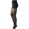 image:imageHanes Script Womens Fashion Pinstripe Control Top Sheer Toe TightsBlack