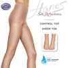 image:imageHanes Silk Reflections Womens Control Top Sheer Toe Silky PantyhoseSoft Taupe
