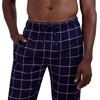 image:imageHanes Ultimate Mens Flannel Pajama Pants Plaid Cotton Loungewear Pj Bottoms with Pockets Extended SizesNavy Plaid