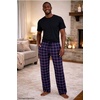 image:imageHanes Ultimate Mens Flannel Pajama Pants Plaid Cotton Loungewear Pj Bottoms with Pockets Extended SizesNavy Plaid
