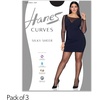 image:imageHanes Womens Curves Control Top Sheer Toe Silky Sheer Pantyhose With Wicking Cool ComfortBlack Pack of 3